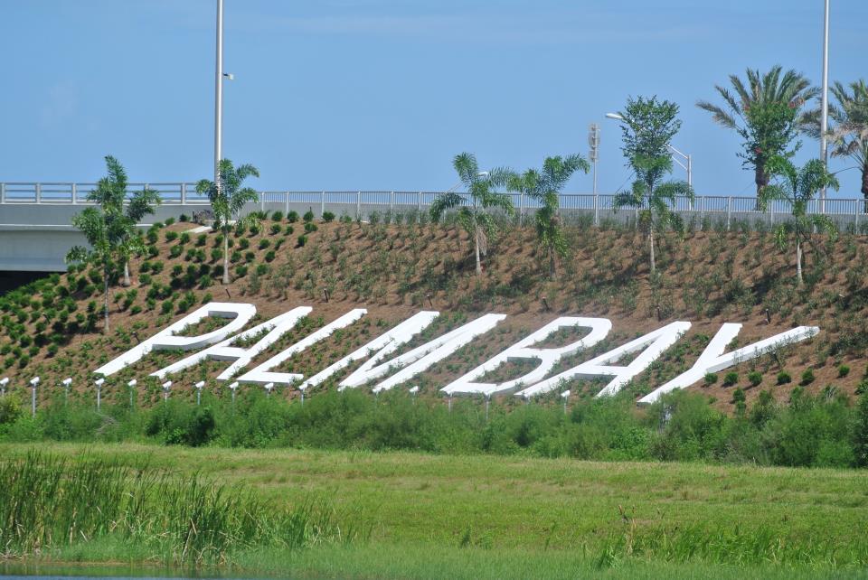 Palm Bay Lettering on I-95