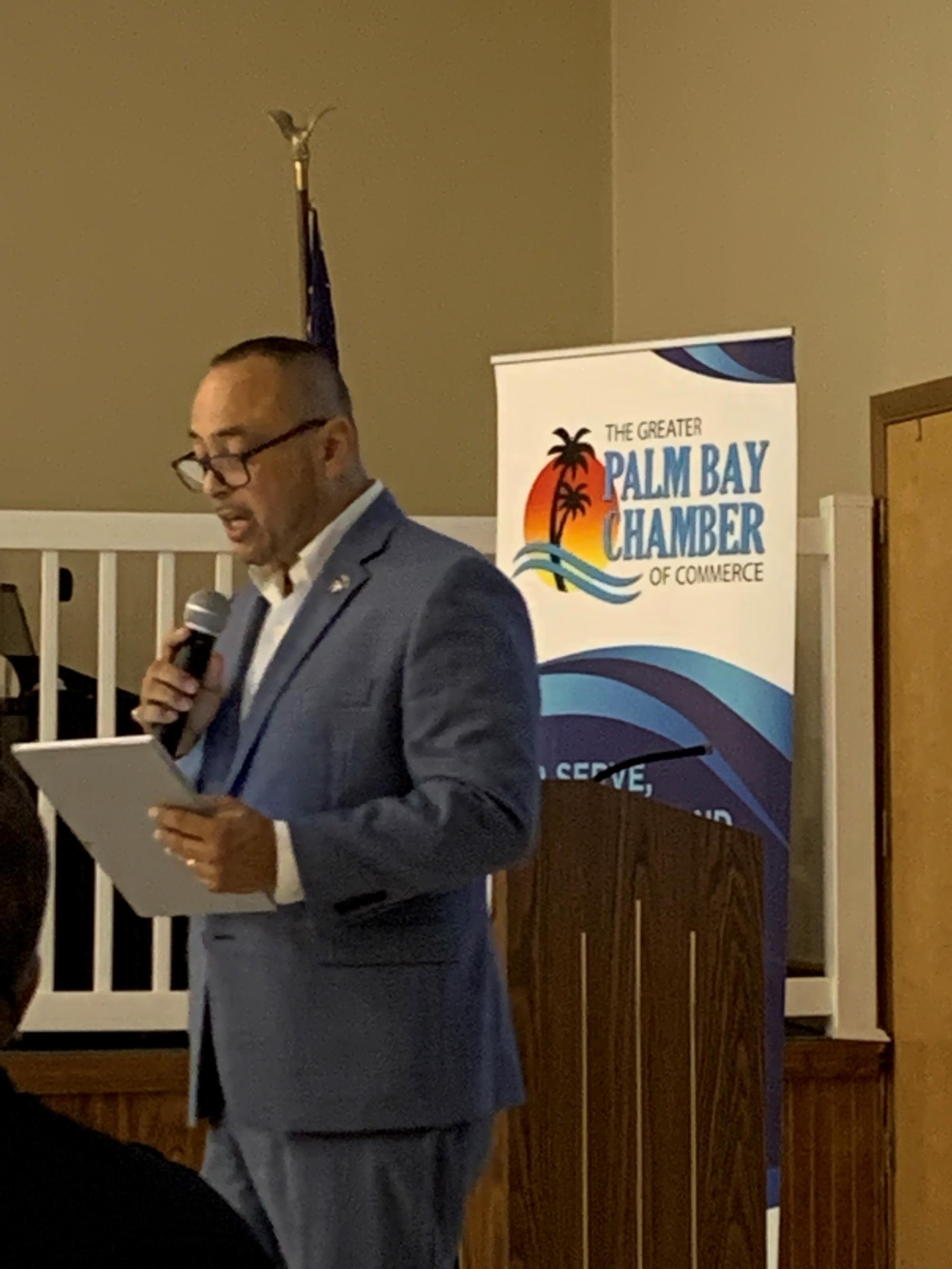 Mayor at State of Palm Bay Breakfast