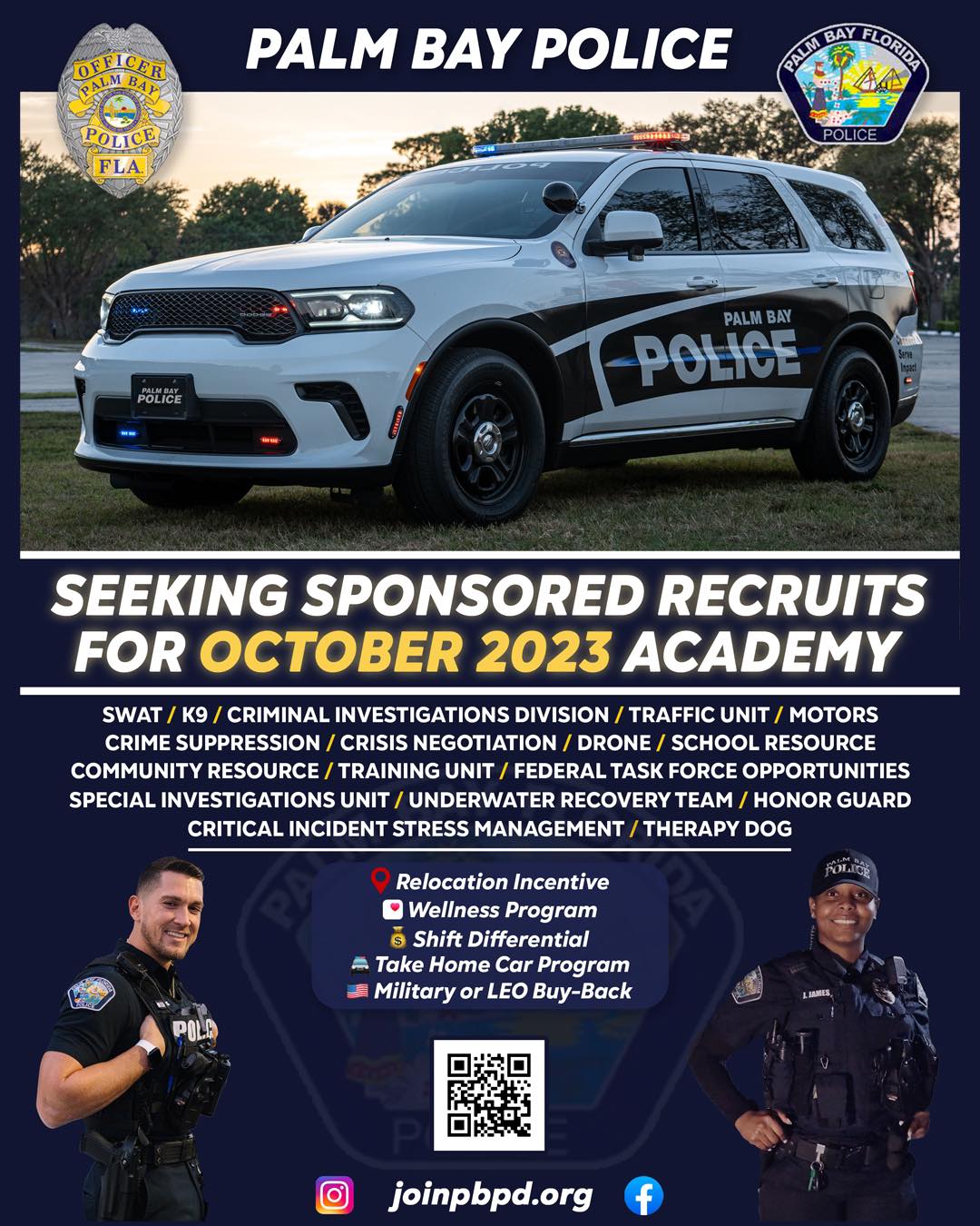 Palm Bay Police Oct 2023 Recruitment
